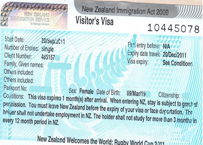 Visa Newzealand