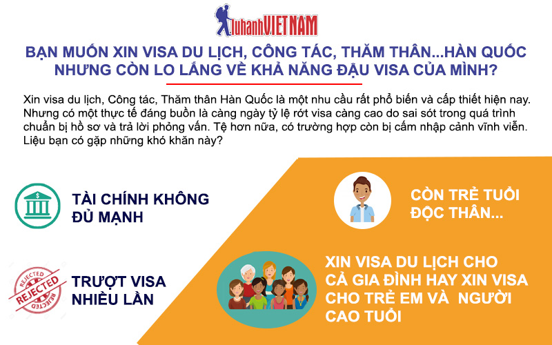 Dịch vụ xin làm visa công tác, thăm thân, du lịch Hàn Quốc
