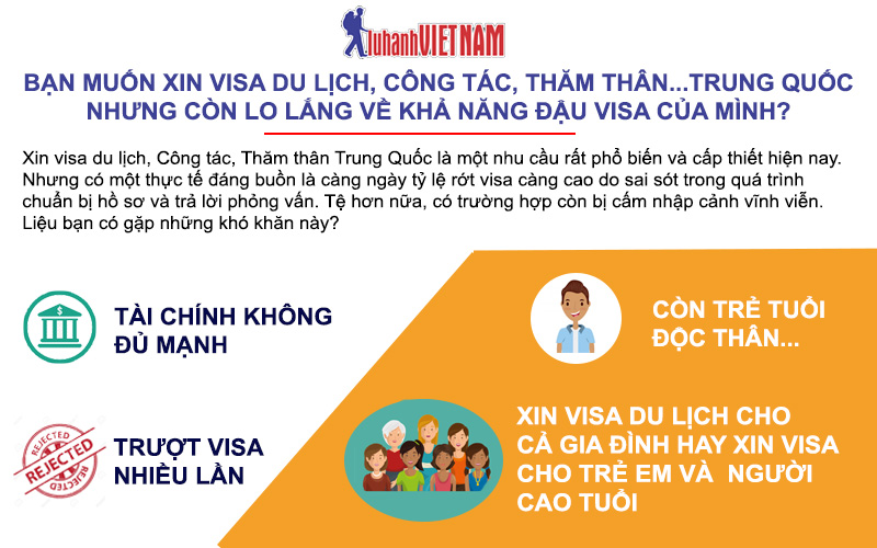 Dịch vụ xin làm visa công tác, thăm thân, du lịch Trung Quốc