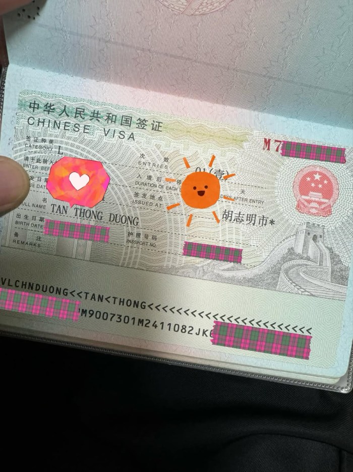 hồ sơ không hợp lệ làm visa trung quốc bị trượt
