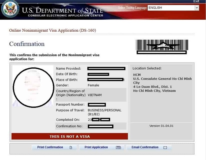 Cách gia hạn visa Mỹ: Form mẫu đơn DS-160 mới online.