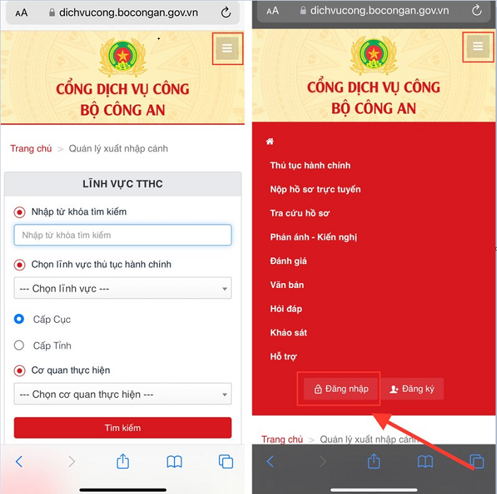 làm hộ chiếu online