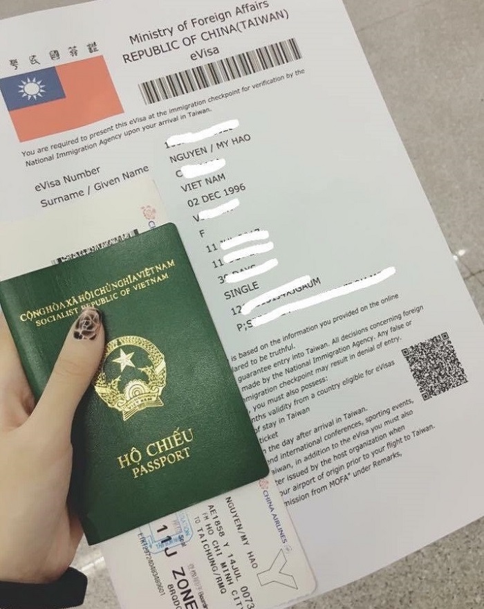 E Visa Đài Loan